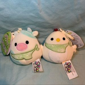Squishmallows Bundle of 2 3.5” Easter Clips Belana and Todd NWT